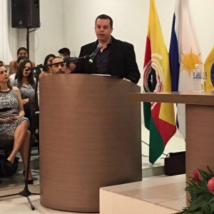 Presidente do CRO-TO, Dr. Marcos Pimentel na cerimnia oficial de abertura da JONT
