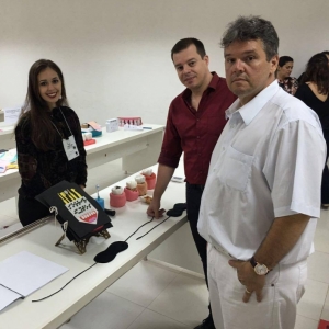 Acadmica da FACIT, Isabela Maia, Presidente do CRO-TO, Dr. Marcos Pimentel e Presidente do CRO-TO, Ricardo Camolesi